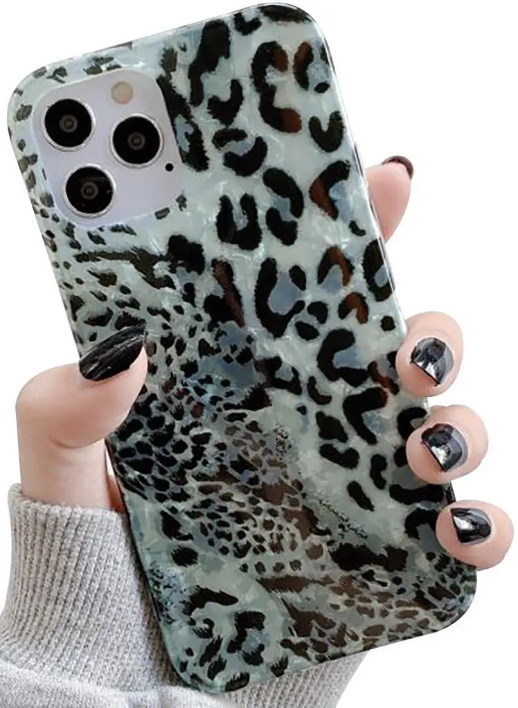 

Leopard Cheetah Cute Fashion Matte Soft Flexible Silicone Cover for Girls Women for iPhone 12 Pro Max 12 Pro 11 Pro Max XS Max