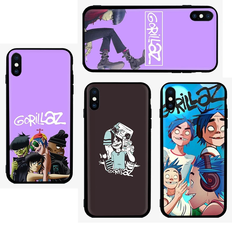 EWAU Gorillaz силиконовый браслет чехол для телефона для Iphone 5, 5s, se, 6, 6s 7 8 Plus X XR XS 11 Pro Max