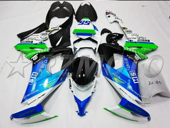 4 подарки Лидер продаж ABS полный обтекатель комплект подходит для Kawasaki Ninja ZX-10R ZX10R 2008 2009 2010 08 09 10 обтекатели комплект синий зеленый