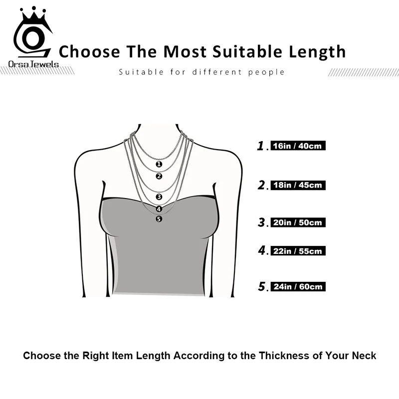Silver Necklace 925 Sterling Silver Cable Chain Personalize Necklace 45 50 55cm For Women