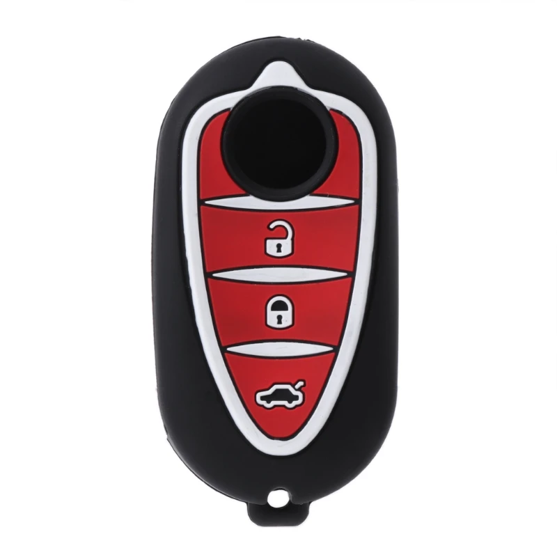Di Alta Qualità 1 Pc 3 Bottoni Silicone Auto Car Key Fob Copertura Di Caso Per Alfa Mito 159 Gto Mito Giulietta Romeo 4C Gta