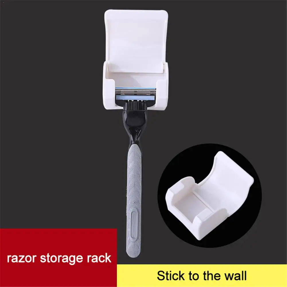 

Razor Storage Rack Bracket Hook Power Plug Hook Free Punch Plastic Bath Razor Holder Office Wall Adhesive Power Socket Holder