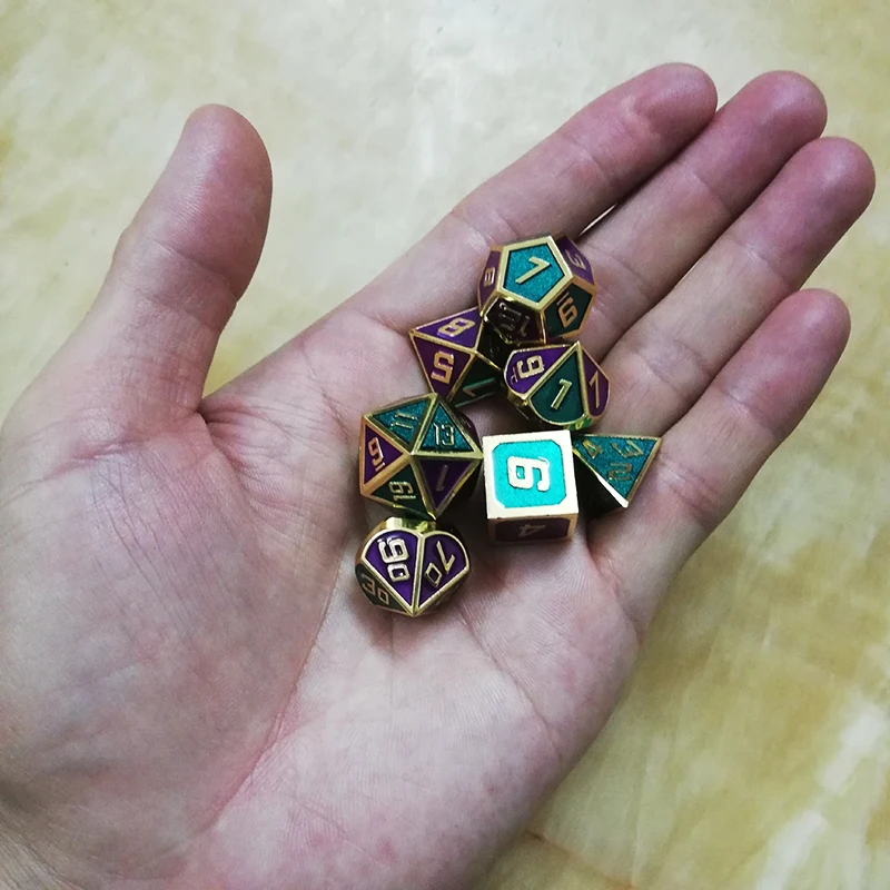 Игральные кости dnd металлический rpg набор многогранные игра d20 10 6 8 12 настольные