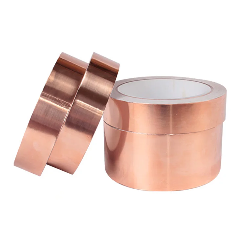 DIY Double Side Conductive Copper Foil Tape Adhesive Strip 10m Shield Eliminate Anti-static Heat Dissipation Repair Tape Sticker double sided adhesive tape double sided tape adhesive tape copper foil tape