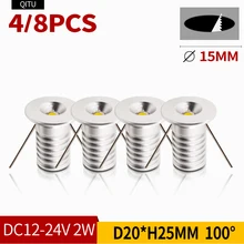 Пятно DC12V-24V маленький LED-светильник Встраиваемый светодиодный потолочный прожектор 2W Встраиваемые гостиной настенные украшения Миниатюрный Мини-светильник