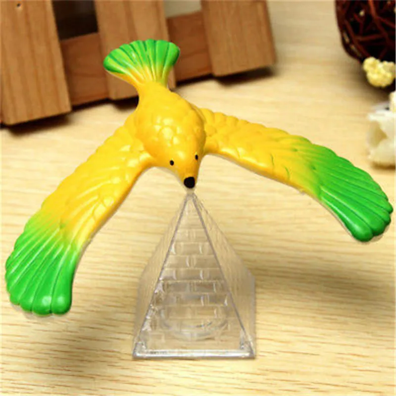 1 Set Balanced Eagle Bird Toy Finger Balancing Game Developmental Educational Toys for Kids Funny Sensory Toy With Pyramid Stand