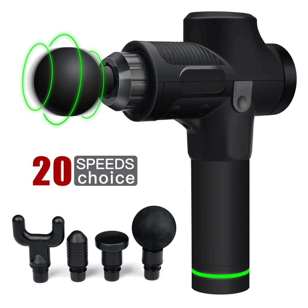 

2020 New Massage Gun Muscle Relaxation Slimming Shaping Pain Relief Massager Fitness Equipment Noise Reduction Design