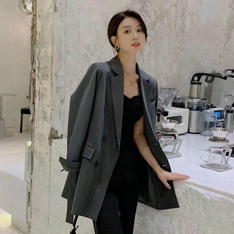 

Photo Shoot Small Suit Coat Women's 2020 Spring Korean-style Loose Casual Style Retro Hong Kong Style Short-height Suit