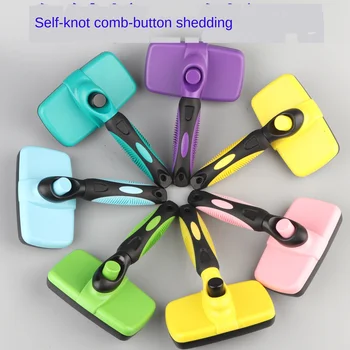 

Self-cleaning needle comb for cats and dogs large retractable open knot comb pet comb fading beauty hair depilation