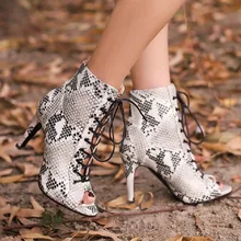 Dance shoes Summer Prom High-Heeled Woman Heels Women shoes Peep Toe  For Women's Boots Microfiber Skin Dancing Jazz Ballroom