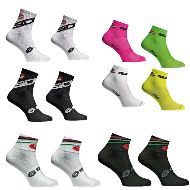 Calcetines deportivos transpirables para hombre y mujer, medias cortas desodorantes para Ciclismo