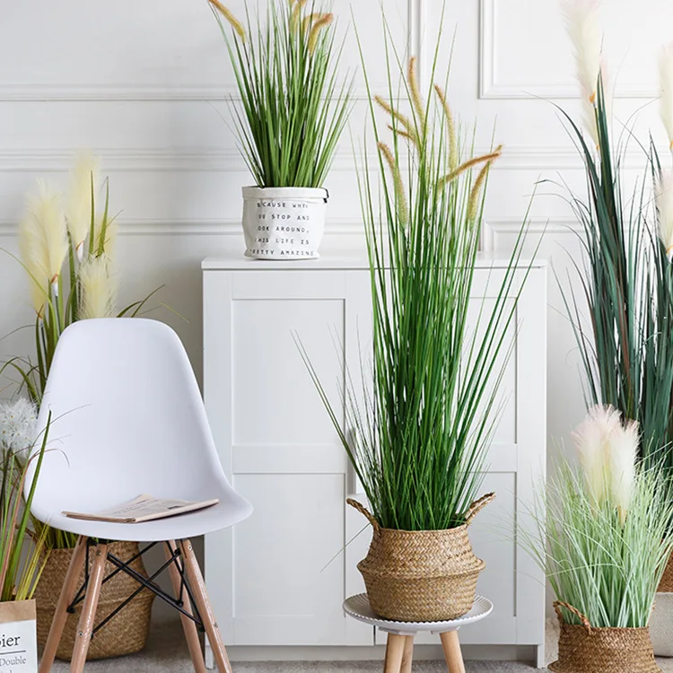 

Manufacturers Direct Selling Artificial Esparto Grass Model Dog's Tail Grass Simulated Green Plants Living Room Home Decoration