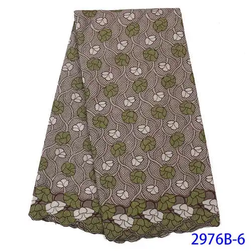 NIAI Африканский хлопок кружевной материал швейцарская вуаль кружева в швейцарской нигерийской кружевной ткани для свадебного платья XY2976B-1 - Цвет: picture 6