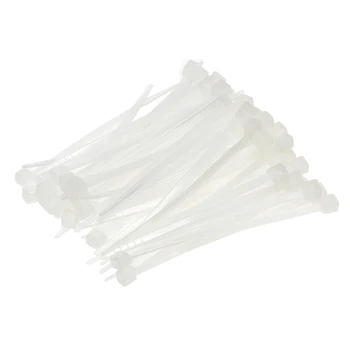 

uxcell 1000pcs 60x2.5mm Self-Locking Nylon Tie Wraps White Multi-purpose Cable Zip Ties