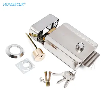 

HOMSECUR 12V Fail Secure Electronic Door Lock With Unlock Button Keys Included For Access Control System RU Free Shipping