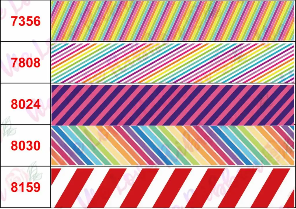 16 мм-75 мм Красочные диагональные полосы напечатанные Grosgrain/эластичная лента розовый красный зеленый DIY бант для волос 50 ярдов/рулон Рождественский Декор