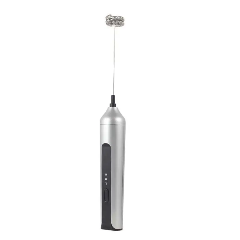 

USB Rechargeable Milk Frother 1 Whisk Handheld Mixer 3-Speed Milk Foamer A0NC