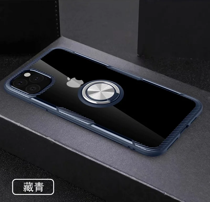 Чехол для Apple iPhone 11 Pro Max 6 6S 7 8 Plus X XS Max XR чехол Прозрачный ударопрочный стенд для колец на палец Магнит мягкий чехол