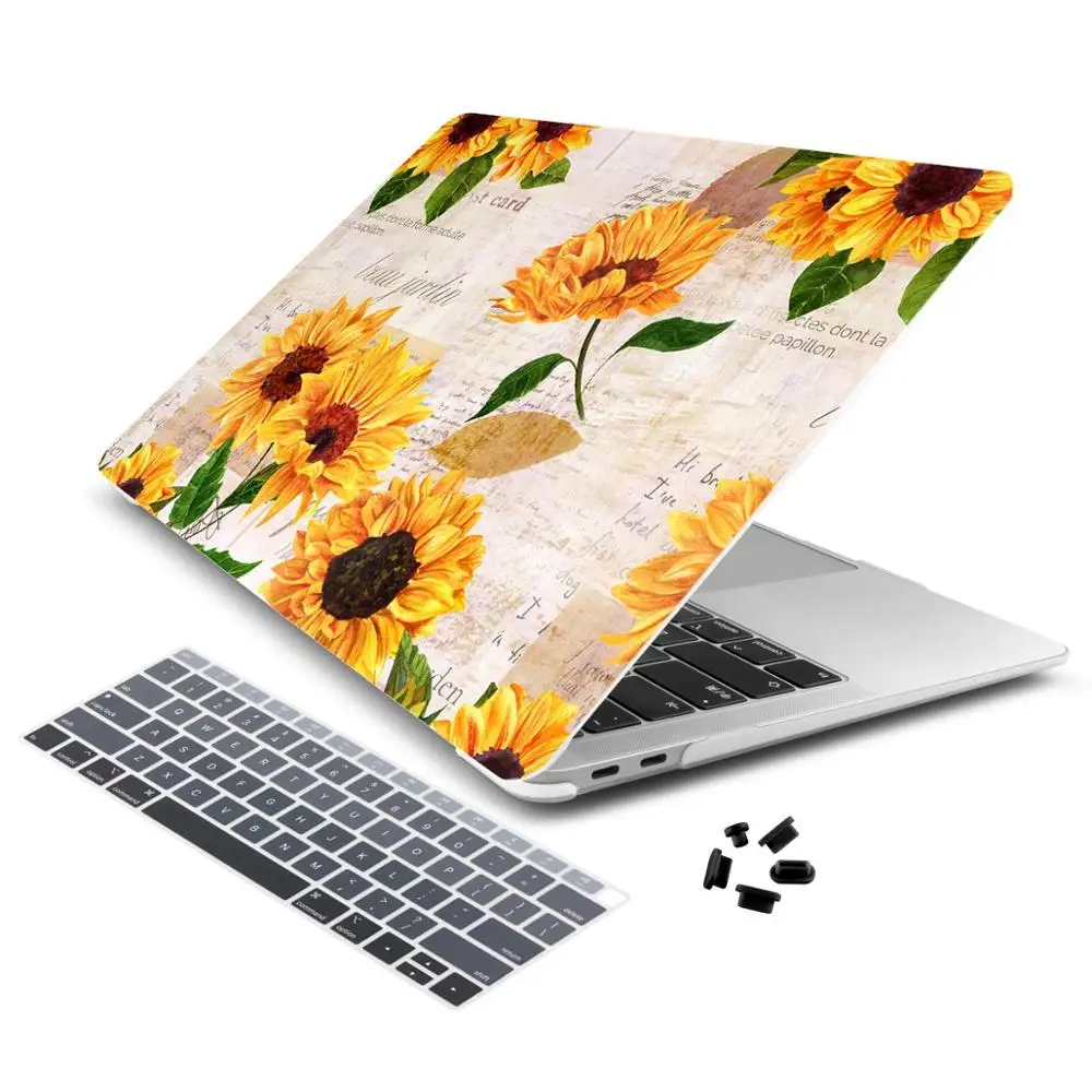 X139 Чехол для ноутбука Macbook Air Pro retina 11 12 13 15 для Mac book 13,3 15,4 A2159 A1706 A1932 Жесткая Сумка для ноутбука с цветочным принтом - Цвет: X139