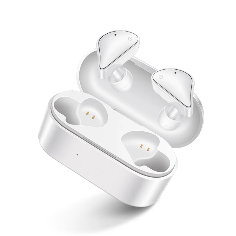 TWS Bluetooth беспроводные наушники мини-вкладыши HD вызов 3D стерео Бас Звук спортивные наушники игровая гарнитура с двумя микрофонами - Цвет: White