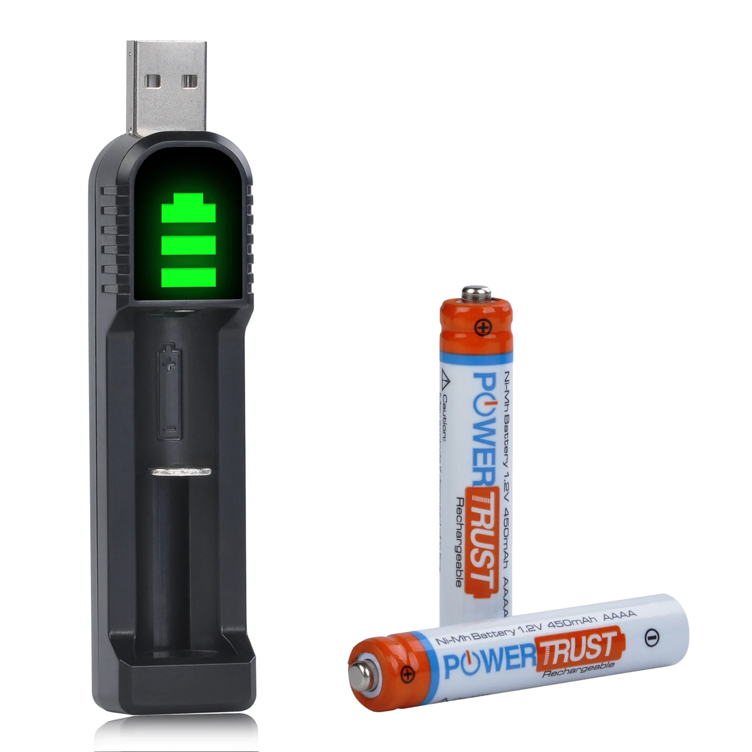 Rechargeable AAAA Battery and USB Charger for Surface Pen Alarm Clocks Flashlights Toys
