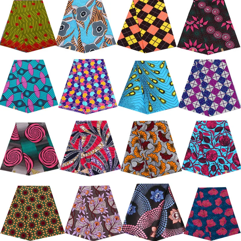 Tissu Africain Cire Ankara Imprimé 100% Coton - Qualité Couture - Vendu Au Mètre