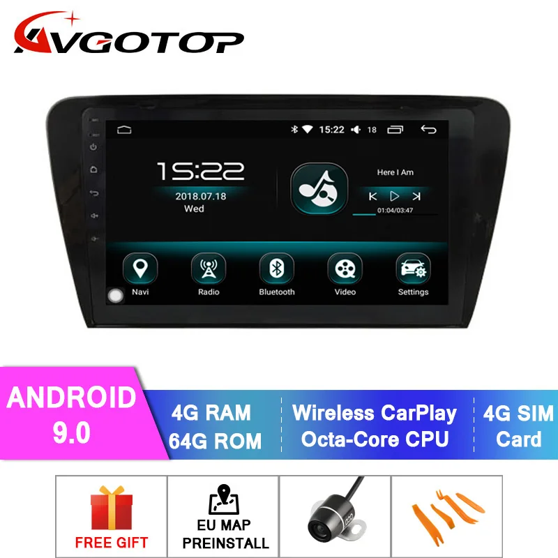 

AVGOTOP ANDROID 9.0 Car Radio Multimedia Player FOR SKODA 2015 SUPERB DDR3 4GB 64GB ROM 3 Channel Normail USB Port