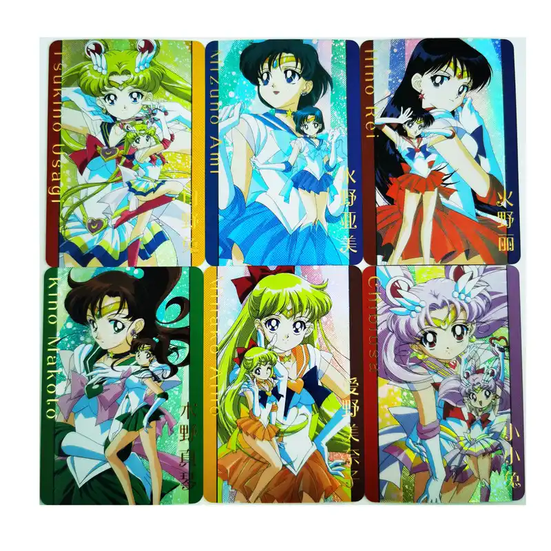 6ピース セットセーラームーンブロンズ6戦士セクシーな女の子のおもちゃ趣味趣味グッズゲームアニメコレクションカード ゲーム コレクションカード Aliexpress