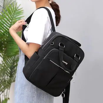 

Solid Large Backpack Men Laptop Bags Black Backpack Man Nylon Bookbag Teenager Travel Backpack Backpack H6L5