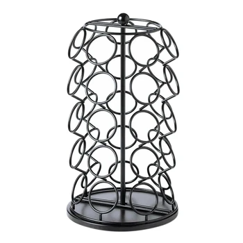

K-35 Cup Carousel Coffee Pod Holder Carousel Holds 35 Single Cup Coffee Pods in Matte Black
