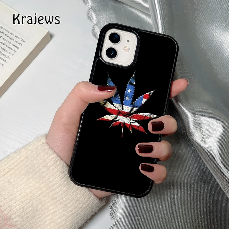 Krajews Weed Leaf Pot Rasta Reggae soft coque Phone Case for iPhone 12 13 mini 5 6S 7 8 PLUS X XS XR 11 PRO MAX SE 2020 Cover | Мобильные