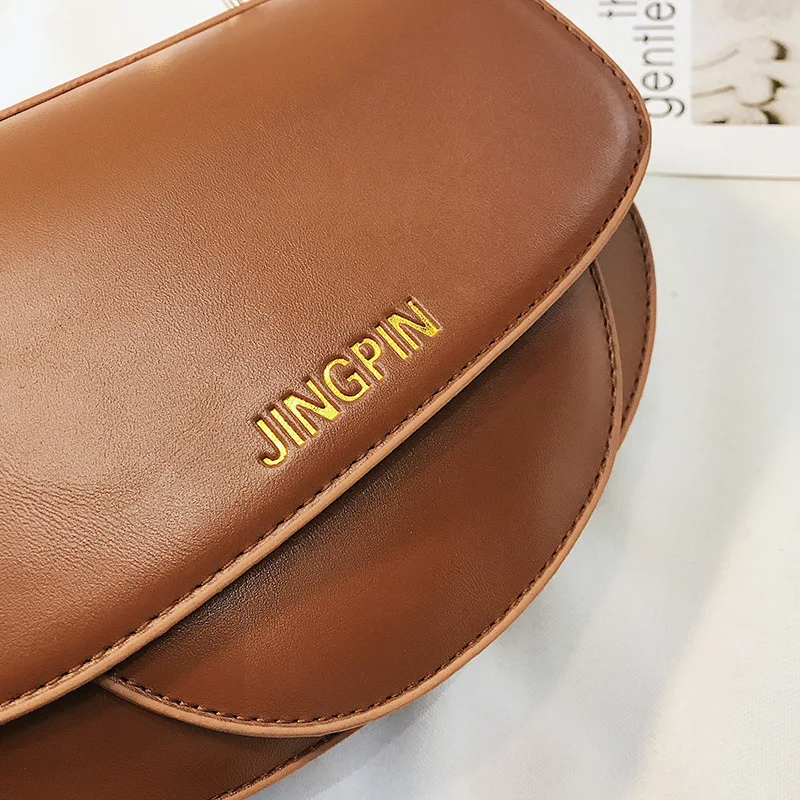 

2019 New Style Early Spring Shell-Type Square Sling Bag Multi-pocket Horseshoe Simple Shoulder WOMEN'S Bag