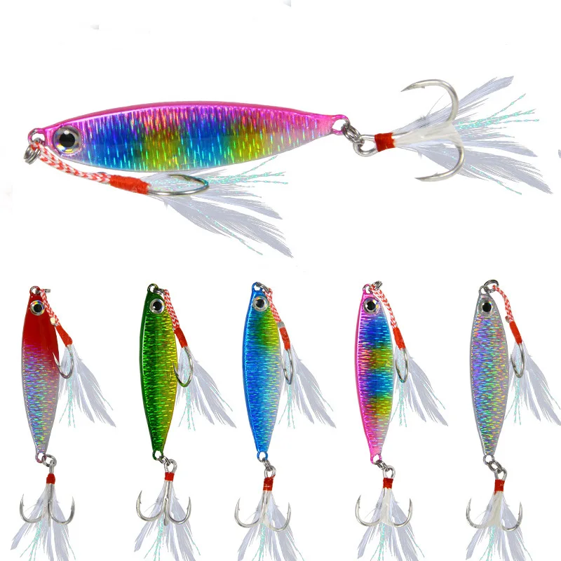1pcs VIB Fishing Lures 15g20g 5.5m Luya Baits Metal Far-shore Rotating Sequins Cyclone Vibration Sea Hard Artificial Fishhooks