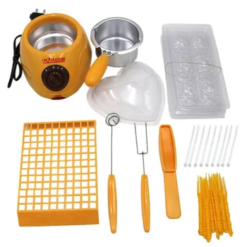 

Durable Hot Chocolate Melting Pot Electric Fondue Melter Machine Set DIY Tool EU plug Stainless steel&Plastic DIY Kitchen Tool
