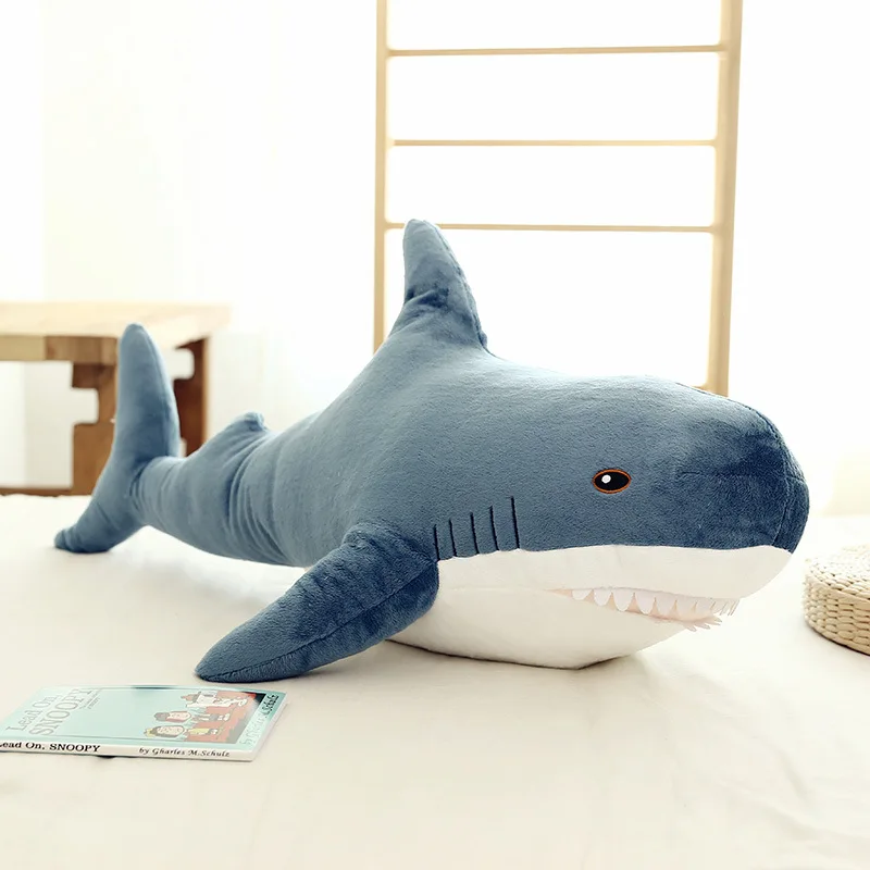 

45/70CM Giant Shark Fish Simulation Stuffed Plush Toy Doll Soft Pillow Appease Cushion Kids For Girls Birthday Children Gifts