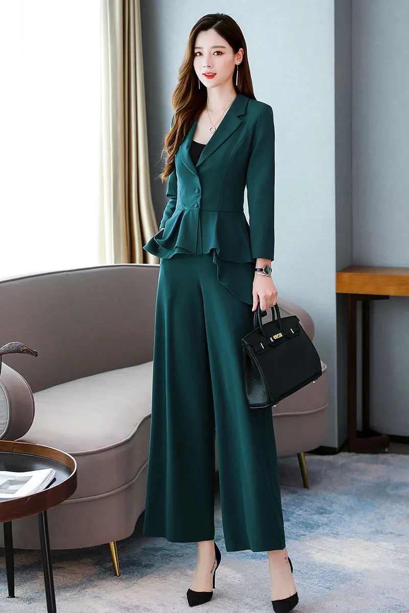 

Fashion Loose Pants Suit WOMEN'S Suit 2019 Autumn Clothing New Style Early Autumn Western Style by Age Mature Graceful Two-Piece