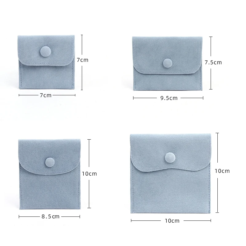 10 Pcs Velvet Bags, 9.5x7.5cm Velvet Fabric Pouches Jewelry Pouches Bags  With Iron Snap Button For Candy Gift And Bracelet Necklace Jewelery  Packaging