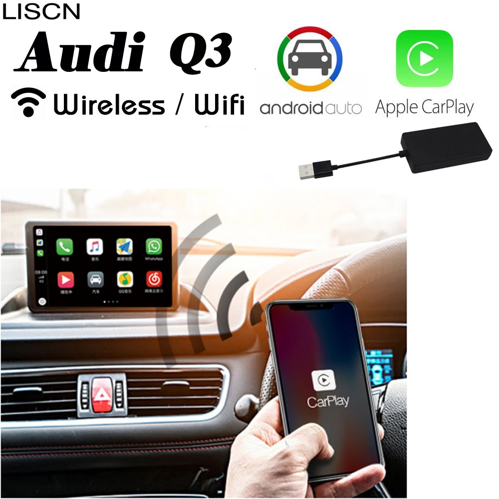 Беспроводной Carplay для Audi Q3 2010 ~ 2019 адаптер Android Авто carlife дисплей Улучшенный |
