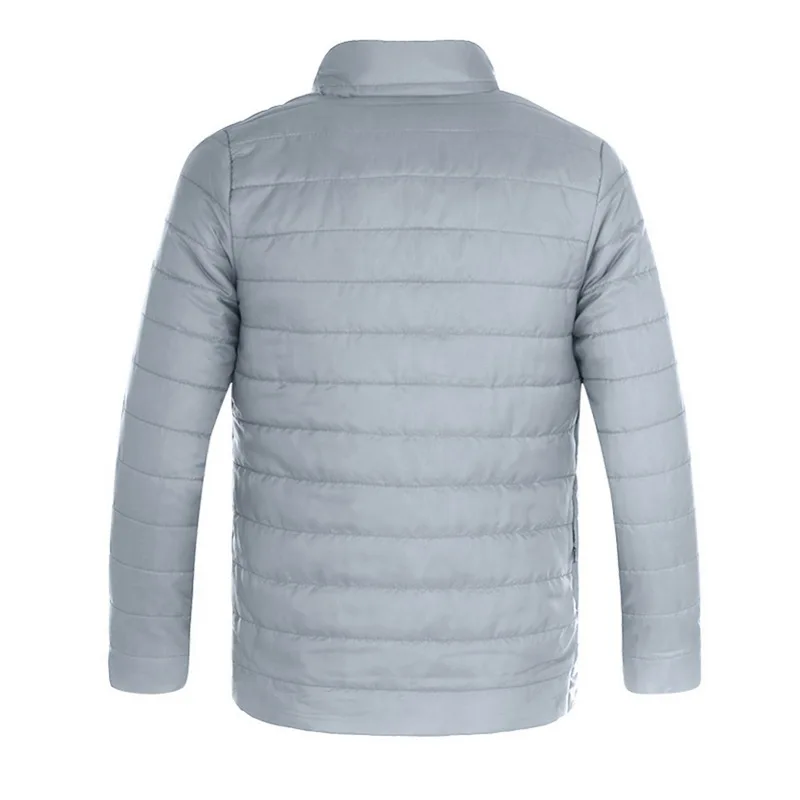 Зимняя Теплая мужская куртка на молнии Abrigo Hombre, Повседневная приталенная парка с воротником-стойкой, мужская одежда