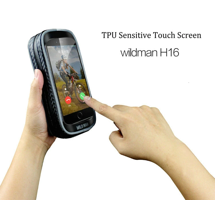 Bike Bicycle Phone Bag Rainproof TPU Touch Screen Cell Phone Holder Bicycle Handlebar Bags MTB Frame Pouch Bag 2017 (5)