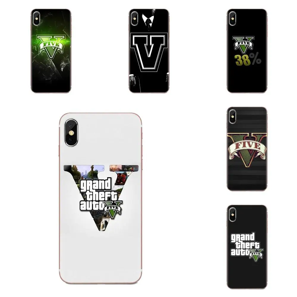 Grand Theft Auto Gta Logo For Samsung Galaxy J1 J3 J4 J5 J6 J7 A10 A20 A20E A3 A40 A5 A50 A7 2016 2017 2018 Soft Cell Case | Мобильные