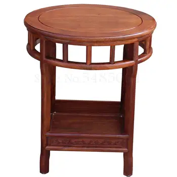 

Rosewood Small Tea Table Round Solid Wood Tea Rack Water Table Tea Table Chicken Wings Wooden Tea Table Kung Fu Tea