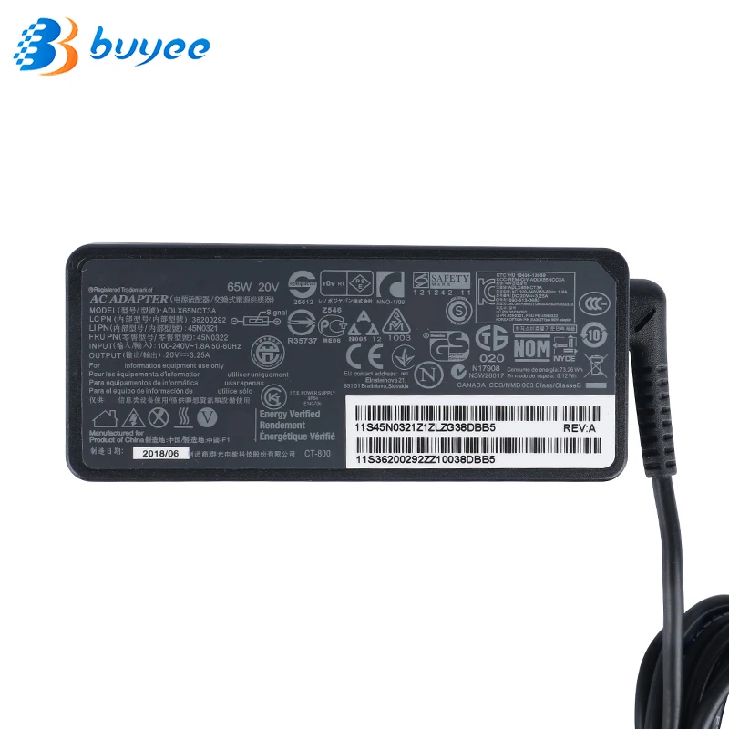 Оригинальное зарядное устройство ADLX65NCT3A для ноутбука Lenovo YOGA X1 13 11 ADLX65NLC2A ADLX65SLC2A 20 в
