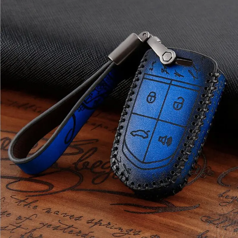 Натуральная кожа 4 кнопки смарт-ключ чехол крышка брелок держатель для Borgward BX5 BX7