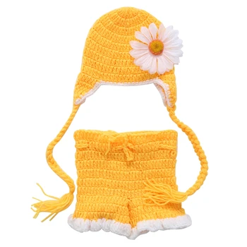 

Newborn Baby Girls Boys Crochet Knit Hat Shorts Costume Photography Prop Outfits