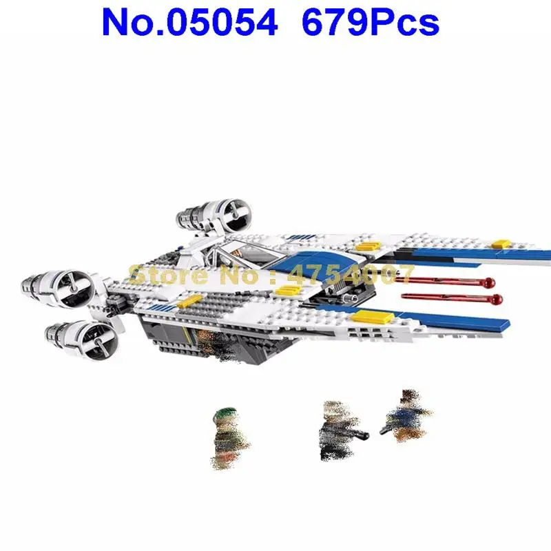 679 шт Звездные войны rebel u-wing fighter 4 фигурки строительные блоки 75155 игрушка