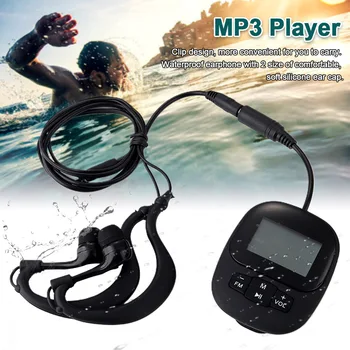 

Clip Design Swimming Running Underwater Headphones MP3 Player IPX8 Waterproof PVC With Short Cord Sports Outdoor Battery Powered