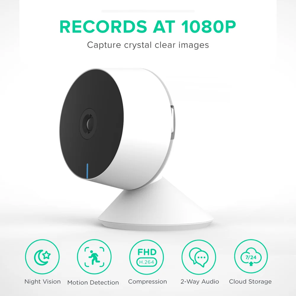 

1080P Wifi Camera Mini Indoor for Home/Pet IP Cam Surveillance Camera Wireless with Baby Monitor & Cloud Kamera Wifi Mini Webcam