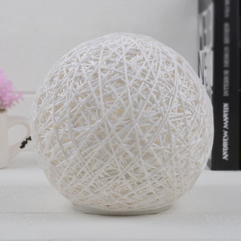 Светодиодный сенсорный Ночной светильник sepak takraw с питанием от USB, креативный светильник для детской спальни, гостиной, декоративный ночной Светильник из ротанга