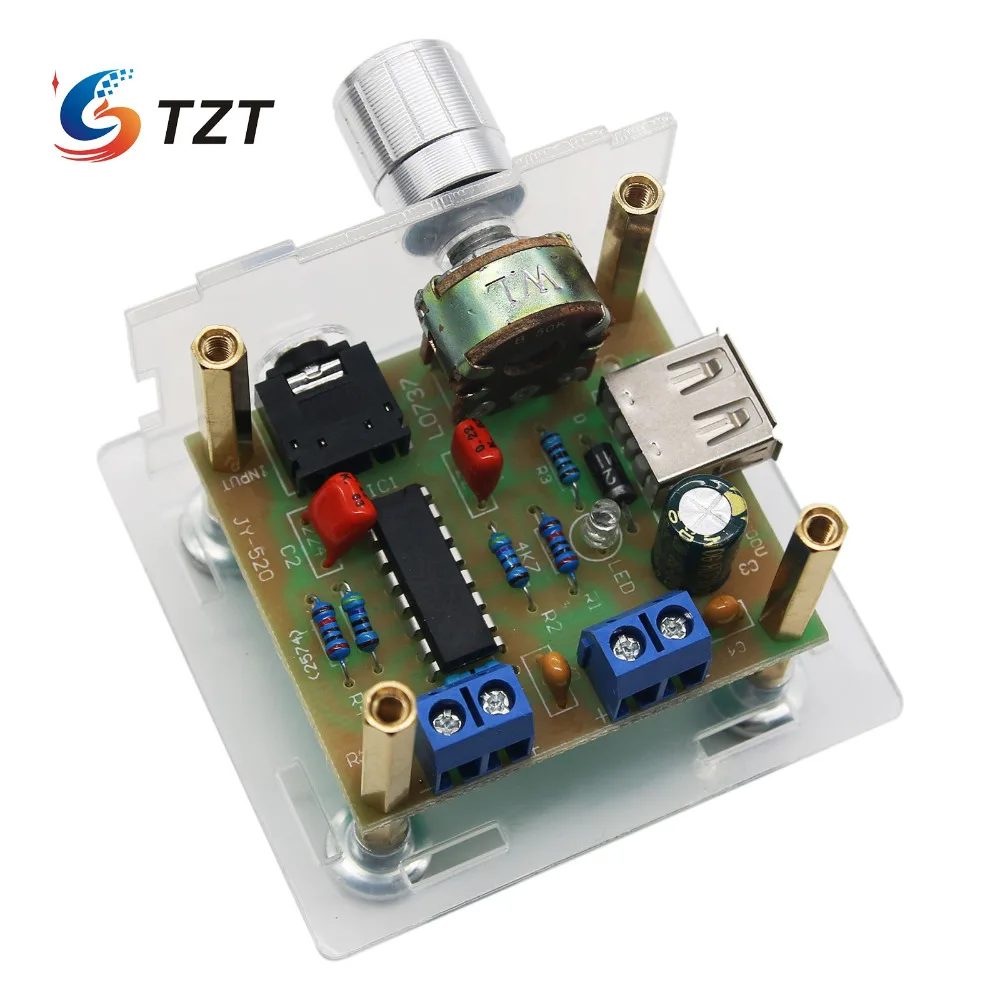 TZT 5W×2 мини усилитель мощности аудио динамик Amp DC5V USB стерео 2,0 канал CM2038